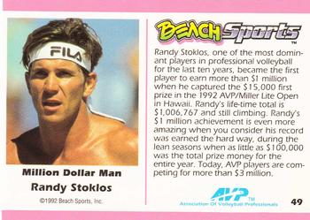 1992 Beach Sports #49 Million Dollar Man - Randy Stoklos Back
